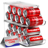 Sorbus soda can organizer for fridge with stackable lid and 9-can capacity.