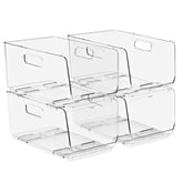 Sorbus stackable open-front bins rectangular for easy grab-and-go pantry organization.