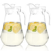 SOUJOY 2L plastic pitcher with lid and handle for easy pouring