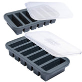 Souper Cubes half-cup trays with lids for easy portion control and meal prep.