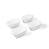 Souper Cubes stoneware dish 5x3 for reheating single servings in the oven.