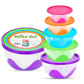 Southern Homewares 5-piece container set stacked for space-saving storage.