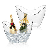 Soyuna 4L clear ice bucket front view for stylish party cooling
