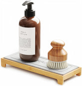 SpaceAid DryingNeat sink caddy on a counter keeps soaps organized and dry.