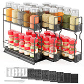 SpaceAid pull-out spice rack front view for compact kitchen organization