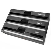 SpaceAid WrapNeat bamboo organizer displaying a 12-inch wrap roll for easy access.