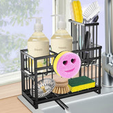 Spaclear 2-tier sink organizer with rotatable spout keeps the sink area dry.