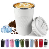 SPLMIFA 17oz white body mug keeps drinks hot or cold on the go