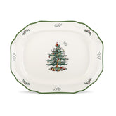 Spode Christmas Tree 19-inch sculpted platter edge for elegant holiday serving