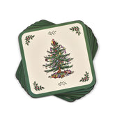 Spode Christmas Tree coaster front design for festive tabletop.