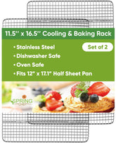 Spring Chef cooling rack top view with even grid for airflow.