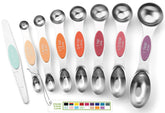 Spring Chef Desert Sunset eight-piece magnetic measuring spoons in durable stainless steel