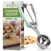 Spring Chef large 20 cookie scoop bowl enables uniform cookies every batch.
