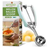 Spring Chef mint small cookie scoop bowl demonstrates uniform cookies and clean release.