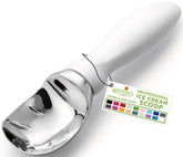 Spring Chef white scoop with heavy-duty metal for durable scooping