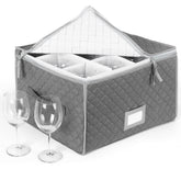 Stack Store Plus More stemware storage case holds 12 glasses with padded protection