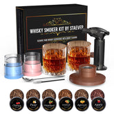 STAEVER deluxe whiskey smoker kit with torch for smoky cocktails