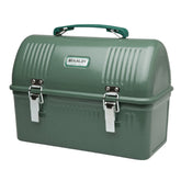 Stanley Classic Lunch Box Hammertone Green close-up highlighting rugged metal construction