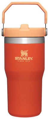 Stanley IceFlow flip straw tumbler 20oz showing flip mechanism for easy, spill-free sipping.