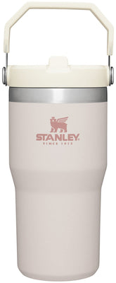 Stanley IceFlow tumbler rose quartz with flip straw for on-the-go cold hydration.
