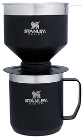STANLEY Perfect Brew Pour Over Set with 12oz Camp Mug for hot coffee on the go.