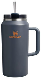 STANLEY Quencher H2.0 64 oz Twilight with handle; ideal for travel and workouts.