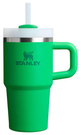 Stanley Quencher H2.0 Meadow tumbler with handle, front view, ideal for daily hydration.