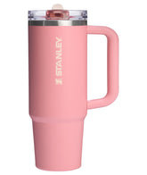 Stanley Quencher ProTour Pink Mesa front view, easy-sip flip straw for quick hydration.