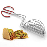 StarBlue Taco Shell Tongs with a 6-inch grip for secure, precise frying.