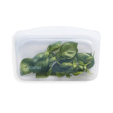Stasher snack bag, clear 12oz, ideal for grab-and-go snacks.
