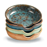 STE-CER ceramic spoon rest on stove top keeps countertop grease-free and tidy