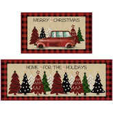 StepRite Christmas tree print mat 17x30 adds festive warmth to busy kitchens.