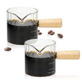 Steviieden espresso cups with wood handle for a comfortable grip and precise pours