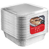 Stock Your Home 8x8 foil pans with lids for reliable transport and spill-free serving