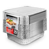 Stock Your Home 9x13 aluminum pans with lids for even baking and easy transport.