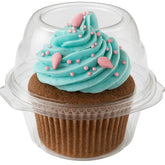 Stock Your Home cupcake container shows crystal clear visibility for display