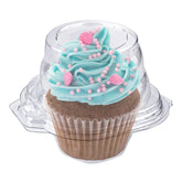 Stock Your Home clear cupcake container front view for appealing display.