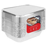 Stock Your Home foil pans with lids provide sturdy 9x13 bakeware for effortless meal prep and delivery.