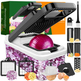 StoreHappily 12-in-1 vegetable chopper assembled for efficient meal prep.