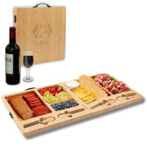 Storybook Living charcuterie board folded for compact storage and easy transport.