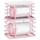 Stylstoreazy trash bag holder with bamboo top on countertop for convenient bag access