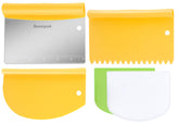 Suanyok bench scraper with stainless steel blade for precise dough cutting.