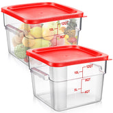 Suclain square container with lid enables easy storage and quick access.