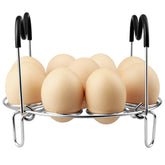 Sugaroom Egg Steamer Rack with heat-resistant handles for safe, easy removal.