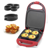 SugarWhisk egg bite maker red front view for quick breakfasts