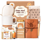 Suhctuptx gift basket with coffee mug for birthdays and gratitude moments.