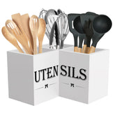 Suli extra-large utensil holder with three compartments for organized counters.