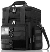 SumeStar tactical lunch box open top shows dual compartments for hot and cold meals.