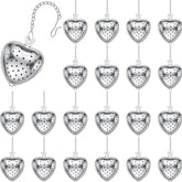 Sumind heart tea strainer in stainless steel keeps loose tea contained for a smooth brew