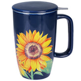 Sunddo sunflower tea mug with infusion for loose-leaf brewing